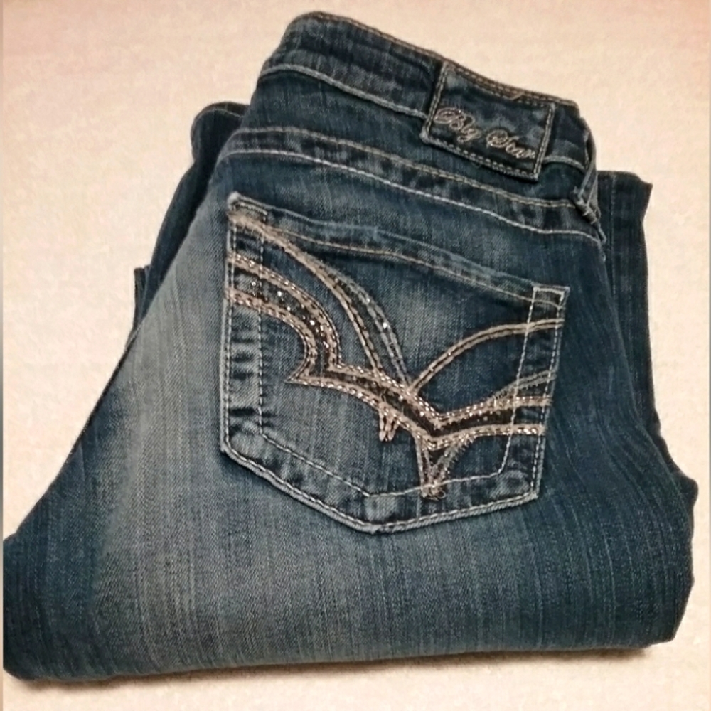 Big Star Casey Low-Rise Blue Jeans - Size 29